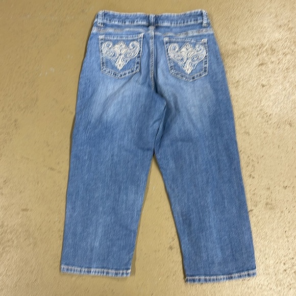 Lee Slender Secret Embellished Denim Capris Size 12M - Picture 2 of 10